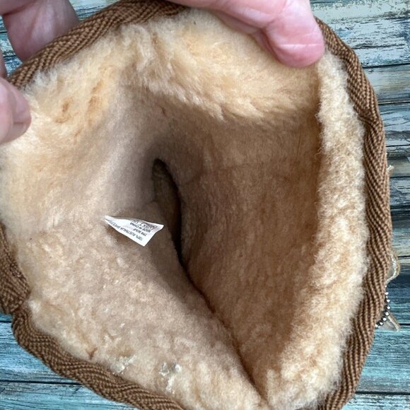 Emu Australia Knee High Boots Brown Sheepskin Wool Lined Pull On Lug Sole Size 6 - Picture 6 of 15